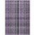 9' X 12' Purple Plaid Washable Non Skid Indoor Outdoor Area Rug