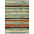 10' X 14' Sage Black And Red Striped Washable Indoor Outdoor Area Rug