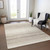 8' X 10' Ivory And Beige Abstract Washable Indoor Outdoor Area Rug Transitional Style - Ivory, Beige Color