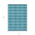 10' X 14' Teal Blue Gray And Ivory Geometric Washable Indoor Outdoor Area Rug