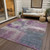 8' X 10' Lavender And Purple Abstract Washable Indoor Outdoor Area Rug Transitional Style - Lavender, Purple Color