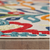 2' X 4' Ivory And Blue Floral Stain Resistant Indoor Outdoor Area Rug