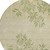 8' Khaki Ivory And Green Round Floral Washable Indoor Outdoor Area Rug
