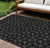 10' X 14' Black And Ivory Geometric Washable Indoor Outdoor Area Rug Transitional Style - Black, Ivory Color