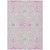 10' X 14' Pink Ivory And Gray Floral Washable Indoor Outdoor Area Rug