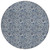 8' Denim Blue And Navy Blue Round Floral Washable Indoor Outdoor Area Rug
