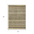 10' X 14' Chocolate And Taupe Striped Washable Indoor Outdoor Area Rug