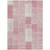 8' X 10' Pink Blush And Ivory Patchwork Washable Indoor Outdoor Area Rug