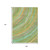 9' X 12' Green Peach And Gold Abstract Washable Indoor Outdoor Area Rug