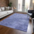 10' X 14' Navy Blue Abstract Washable Non Skid Indoor Outdoor Area Rug Transitional Style - Navy Blue Color