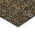 8' Chocolate Red And Green Round Floral Washable Indoor Outdoor Area Rug