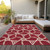 8' X 10' Burgundy And Gold Geometric Washable Indoor Outdoor Area Rug