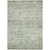 8' X 10' Artichoke Green And Ivory Striped Washable Indoor Outdoor Area Rug