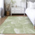 10' X 14' Artichoke Green Fern Green And Ivory Abstract Washable Indoor Outdoor Area Rug