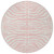8' Pink And Gray Round Animal Print Washable Indoor Outdoor Area Rug
