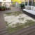 10' X 14' Olive Green Gray And Ivory Abstract Washable Indoor Outdoor Area Rug