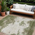 10' X 14' Olive Green Gray And Ivory Abstract Washable Indoor Outdoor Area Rug