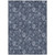 10' X 14' Denim Blue And Navy Blue Floral Washable Indoor Outdoor Area Rug - Denim Blue, Navy Blue