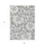 9' X 12' Gray and Ivory Floral Washable Non Skid Indoor Outdoor Area Rug