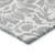 9' X 12' Gray and Ivory Floral Washable Non Skid Indoor Outdoor Area Rug
