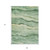 9' X 12' Green Striped Washable Indoor Outdoor Area Rug