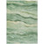 9' X 12' Green Striped Washable Indoor Outdoor Area Rug