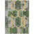 10' X 14' Green Gold And Silver Geometric Washable Indoor Outdoor Area Rug