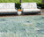 8' X 10' Teal Blue Green And Ivory Abstract Washable Indoor Outdoor Area Rug