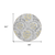 8' Silver Gray And Gold Round Floral Washable Indoor Outdoor Area Rug