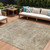 9' X 12' Taupe And Beige Abstract Washable Indoor Outdoor Area Rug - Taupe, Beige