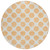 8' Peach And Ivory Round Polka Dot Washable Indoor Outdoor Area Rug