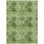 8' X 10' Olive Green Floral Medallion Washable Non Skid Indoor Outdoor Area Rug