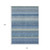 10' X 14' Denim Blue And Sky Blue Southwestern Washable Indoor Outdoor Area Rug
