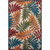 10' X 13' Beige Green And Orange Floral Non Skid Indoor Outdoor Area Rug - 606114455073