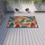 10' X 13' Beige Green And Orange Floral Non Skid Indoor Outdoor Area Rug - 606114455073
