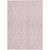 9' X 12' Pink And Ivory Damask Washable Indoor Outdoor Area Rug