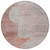 8' Salmon And Beige Round Geometric Washable Indoor Outdoor Area Rug - Salmon, Beige