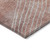 8' Salmon And Beige Round Geometric Washable Indoor Outdoor Area Rug - Salmon, Beige