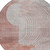 8' Salmon And Beige Round Geometric Washable Indoor Outdoor Area Rug - Salmon, Beige