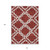 10' X 14' Brick Red And Ivory Geometric Washable Indoor Outdoor Area Rug
