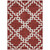 10' X 14' Brick Red And Ivory Geometric Washable Indoor Outdoor Area Rug