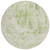 8' Sage And Ivory Round Abstract Washable Indoor Outdoor Area Rug - Sage, Ivory