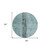 8' Teal Blue Aqua And Charcoal Round Abstract Washable Indoor Outdoor Area Rug