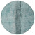 8' Teal Blue Aqua And Charcoal Round Abstract Washable Indoor Outdoor Area Rug