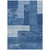 10' X 14' Navy Blue And Sky Blue Geometric Washable Indoor Outdoor Area Rug Transitional Style - Navy Blue, Sky Blue Color