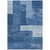 10' X 14' Navy Blue And Sky Blue Geometric Washable Indoor Outdoor Area Rug Transitional Style - Navy Blue, Sky Blue Color