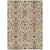8' X 10' Ivory Brown And Red Floral Washable Indoor Outdoor Area Rug - Ivory, Brown, Red
