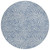 8' Denim Blue And Ivory Round Abstract Washable Indoor Outdoor Area Rug Transitional Style - Denim Blue, Ivory Color