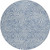 8' Denim Blue And Ivory Round Abstract Washable Indoor Outdoor Area Rug Transitional Style - Denim Blue, Ivory Color