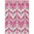 10' X 14' Pink Mauve And Orange Ikat Washable Indoor Outdoor Area Rug